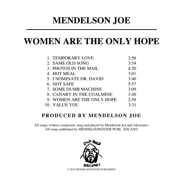 Mendelson Joe CD Women Are The Only Hope